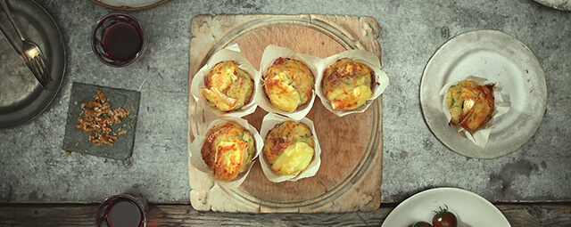 Brie, Emmental & Spring Onion Muffins